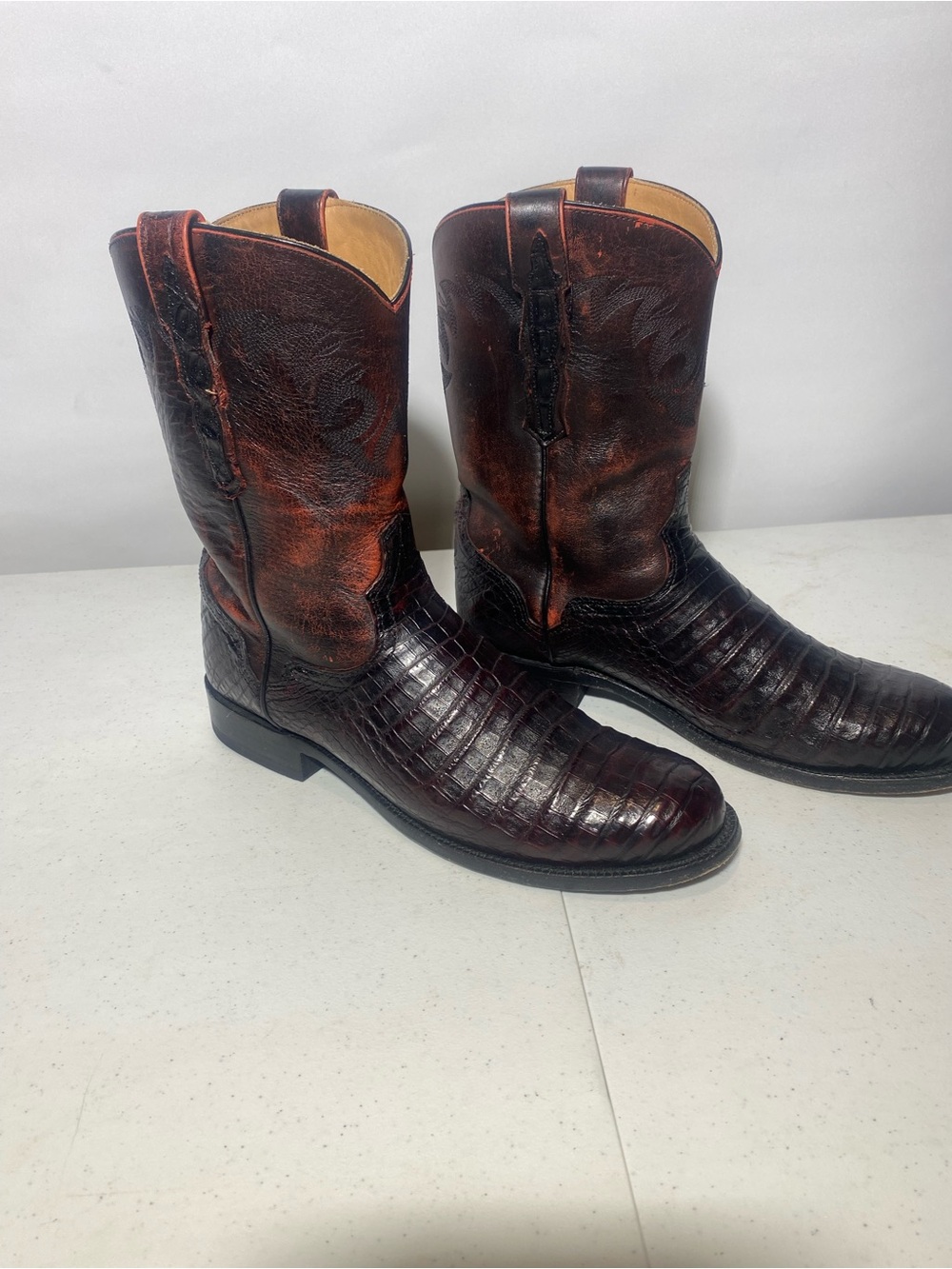 Él Dorado caiman belly cowboy boots